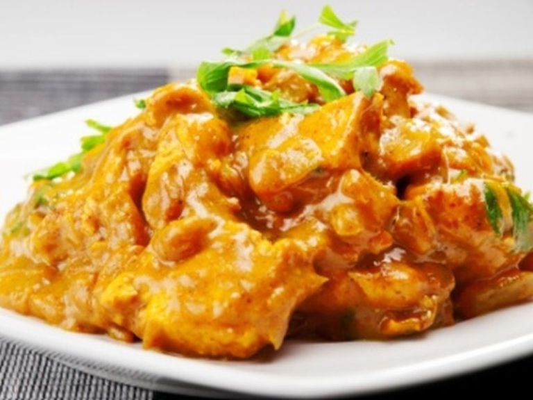 Curry-Hühnchen-Geschnetzeltes mit Reis Rezept