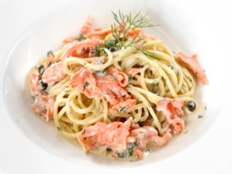 Lachs in Weißweinsauce