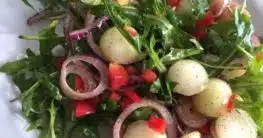 Melonen - Salat mit Rucola und Parmaschinken
