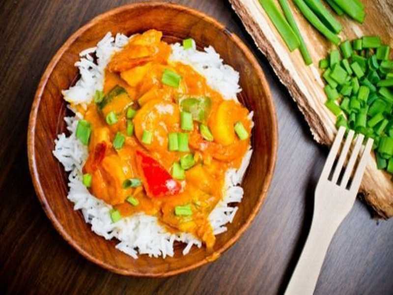 Rotes Hähnchencurry 