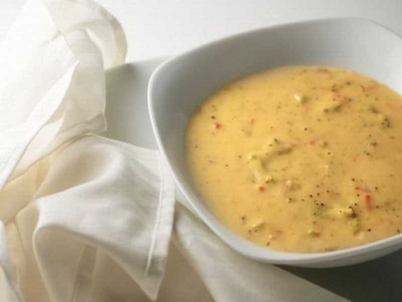Käse-Lauch Suppe mit Hackfleisch 