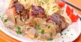 Schweinefilet mit Champignon-Rahm-Sauce