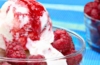 Joghurt - Eis mit Himbeeren